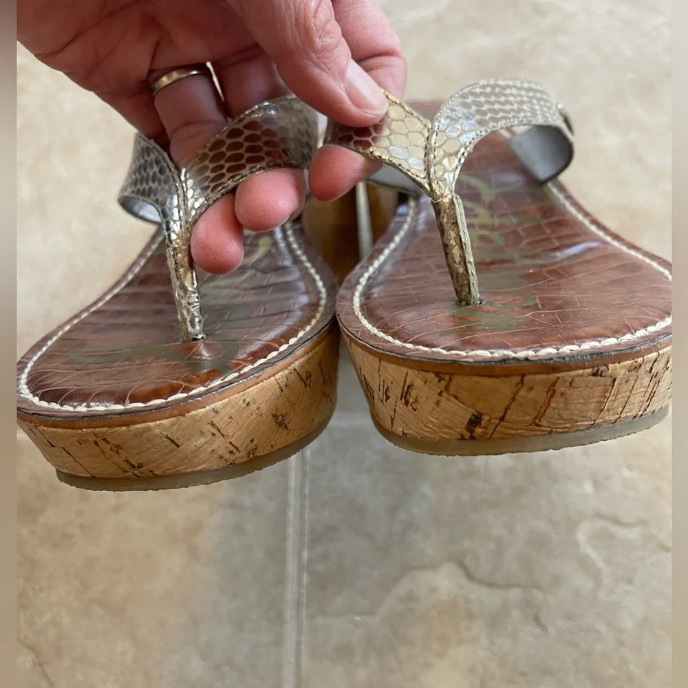 Gorgeous Sam Edelman leather and cork wedges! - Picture 5 of 10